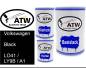 Preview: Volkswagen, Black, LO41 / LY9B / A1: 500ml Lackdose + 500ml Klarlack + 250ml Härter - Set, von ATW Autoteile West.